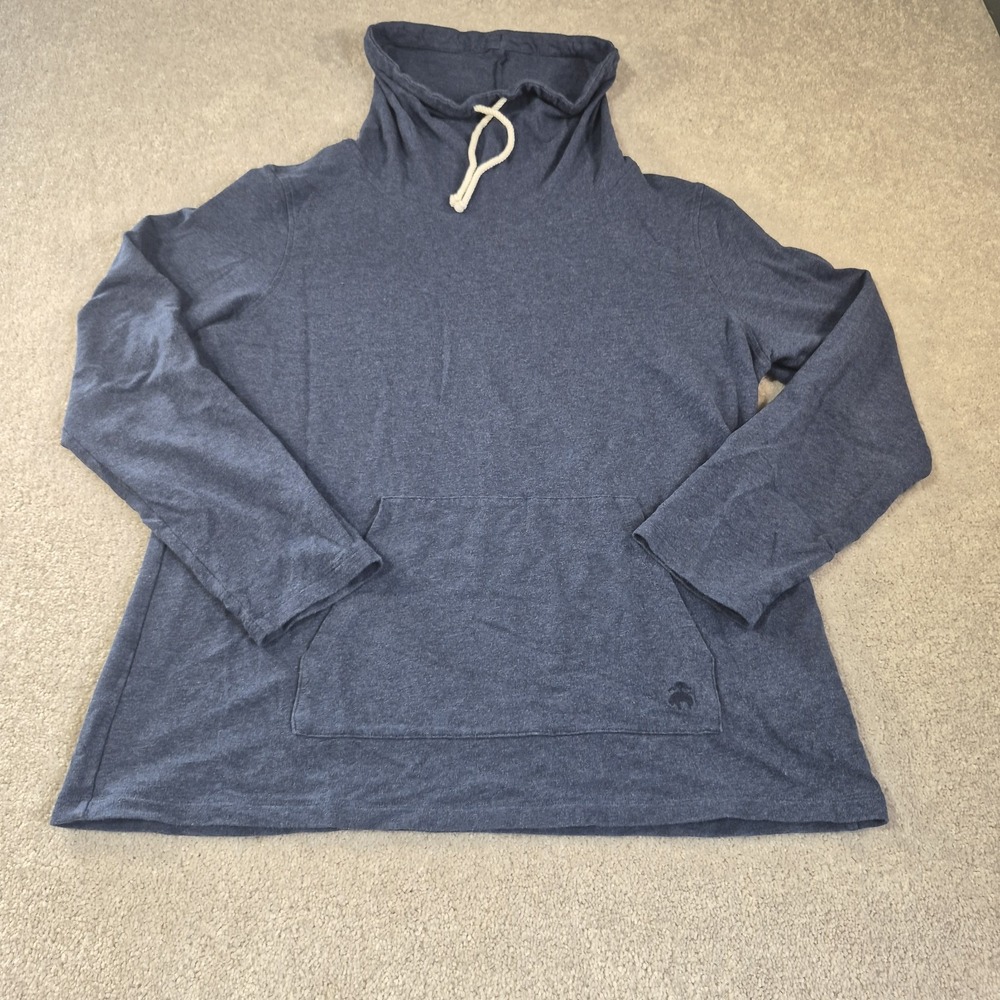 Brooks Brothers Women Sweater XL Golden Fleece Blue Cowl Neck Long Sleeve Tops